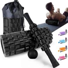 Imagem de Rolo massagem e bastão para liberação miofascial e bola lacrosse e bolsa-Unissex