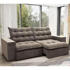 Imagem de Sofá 3 Lugares 2,3m Retrátil Reclinável Veludo Olm Aspen - Olm Estofad