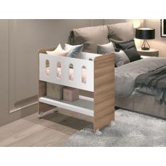 Imagem de Mini berço zain c/ colchão incluso - BABY COMPANY, BRANCO FOSCO C/ MEZ