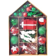 Imagem de 6 peças de 3,5 polegadas em forma de doces enfeites de Natal sortidos de plástico inquebrável de Natal pendurado decoração caixa conjunto feriado decoração de festa de casamento /627 (Size : Star)