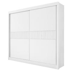 Imagem de Guarda Roupas Casal Cancun Ripado 2Pts 100% mdf D`Doro Móveis  - Branco