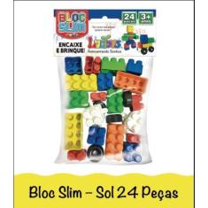 Imagem de Blocos De Montar Luctoys Blocslim 24 Peças
