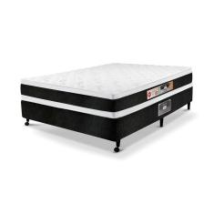 Imagem de Cama Box Casal Castor Black e White Air Double Face D45 138x188x54 + Box Castor