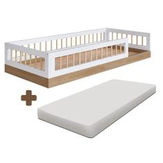 Imagem de Cama Montessoriana Solteiro 84 x 195 cm Com Colchão Branco