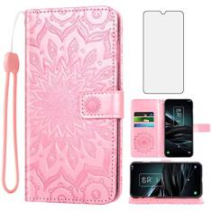 Imagem de Asuwish Capa de telefone para Alcatel TCL 4X 5G (T601DL)/TCL 20 A 5G (T768S) Capa carteira com protetor de tela de vidro temperado e capa flip fina de couro com suporte para cartão acessórios