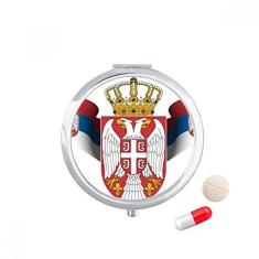 Imagem de Porta-comprimidos, porta-comprimidos, porta-remédios com emblema Nacional da Sérvia