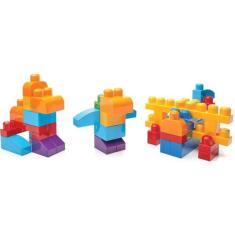 Blocos de Montar - Mega Bloks - Sacola com 80 Peças - Azul - Fisher-Price