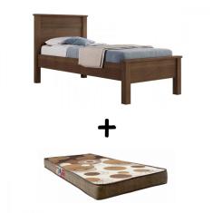 Imagem de Cama De Solteiro Com Colchão 88 Barcelona Cacau Conquista
