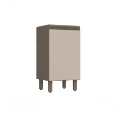 Imagem de Gabinete De Cozinha Modulado Balcão Connect c/ 1 Porta s/ Tampo 40cm Off White - Henn