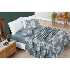 Imagem de Jogo De Lençol Micropercal 200 Fios Casal Queen Avere 4 Peça - Safira