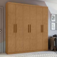 Imagem de Guarda-roupa Casal 6 Portas 3 Gavetas Jazz Amêndoa Clean