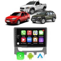 Imagem de Kit Multimidia Android Carplay Weekend Strada Idea Siena 9 Pol GPS BT 