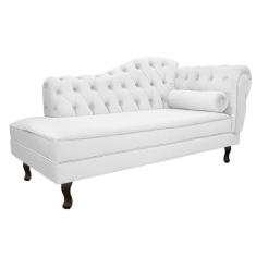 Imagem de Divã Recamier Sofá Juliana 185cm Lado Esquerdo Coano Branco - AM Decor