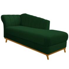 Imagem de Diva Recamier Vanessa 160cm Lado Direito Suede Cor Verde