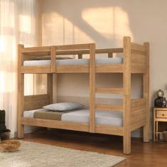 Imagem de Beliche Com Proteção Solteiro Boston Freijó Com 02 Colchões