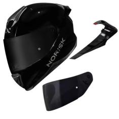 Imagem de Capacete Norisk Razor Black Edition  2 Viseiras + Spoiler , 61/62-XL, 