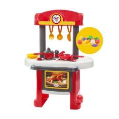 Imagem de Cozinha Grande Infantil Vermelha Star Completa C/ Acessórios - Big Sta