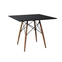 Imagem de Mesa Eames Eiffel Quadrado Tampo De Madeira 90cm 
