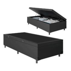 Imagem de Cama Box Baú Base Solteiro Couro 44X88x188 Cm Reforçada - Imperial Caz