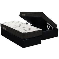 Imagem de Cama Box Baú Solteiro: Colchão Espuma Ortobom D45 Light Saúde Ortopill