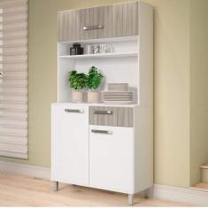 Imagem de Armário De Cozinha 3 Portas 1 Gaveta Espresso Móveis