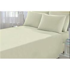 Imagem de Jogo De Lençol Palha Casal King 4 Peças Algodão Percal 150 Fios - Conf