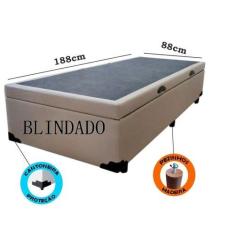 Imagem de Cama Box Baú Solteiro Blindado Sintético Bege - Imperium Do Sono