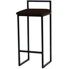 Imagem de Banqueta Pietra Base Preta - 82cm X 37cm - Trendy