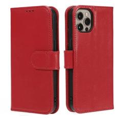 Imagem de GSYH Capa carteira para iPhone 13 Mini/13/13 Pro/13 Pro Max, Capa protetora de couro PU com flip slots de cartão TPU com suporte magnético Folio Capa, vermelha, 13pro max 17 cm