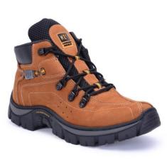 Imagem de Tenis Bota Couro Coturno Masculino Tamanhos Especiais Adventure Castor