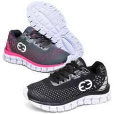 Imagem de Kit 2 Tênis Infantil Masculino Evoltenn Impacto Cinza/Preto, Cinza, Pr