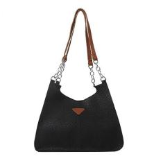 Imagem de Pequenas Bolsas de Ombro para Mulheres Carteiras Moda Couro Leve Bolsas de Mão com Alça Removível (Black)
