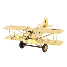 Imagem de Decoração de Avião de Metal, Biplano de Ferro, Modelo de Avião Vintage, Avião retrô para Natal, Aniversário, Decoração de Casa, Quarto, Ornamento de Mesa, Adereços de Fotos