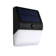 Imagem de Arandela Solar Preta Com Sensor De Movimento Luz Branco Frio Ecoforce