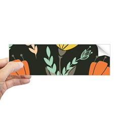 Imagem de DIYthinker Adesivo retangular para para-choque com tinta de planta laranja  para janela