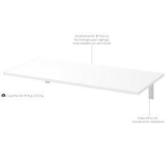 Imagem de Mesa Dobrável de Parede Cozinha Escritório Slim L03 Suspensa