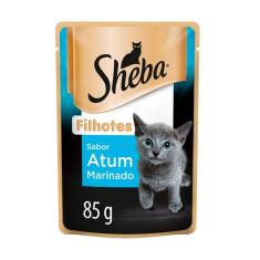 Imagem de Ração Úmida Sachê Sheba Gatos Filhotes Atum 85g
