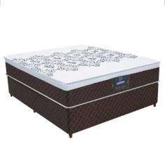 Imagem de Cama Box  Casal + Colchão Molas Ensacadas New York 138x188x26cm - GAZI