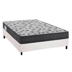 Imagem de Cama Box Viúva: Colchão Ortopédico Ortobom D33/Ep Fort Tech Iso 100 + Base White(128X188)