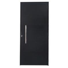 Imagem de Porta Lambril de Alumínio Direita 210 x 80cm com Puxador Linha Veneza Esquadrias Bergame Preto