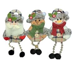 Imagem de Boneco Natalino De Pendurar Kit 6 Unidades - KR Variedades, Boneco Com