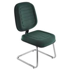 Imagem de Cadeira Diretor Linha Blenda Base Fixa Em S Cromada Verde
