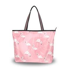 Imagem de Bolsa de ombro feminina My Daily com flamingo tropical, Multi, Large