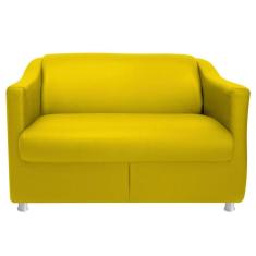Imagem de Namoradeira Decorativa Bia 2 Lugares Suede Amarelo