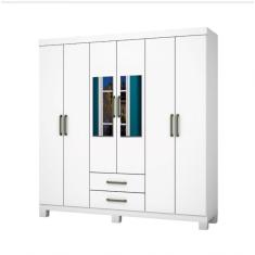 Imagem de Guarda Roupa Casal 6 Portas Carioca Móveis Branco