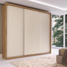 Imagem de Guarda Roupa Casal 3 Portas 100% MDF London Yescasa Amendola Touch/Off White
