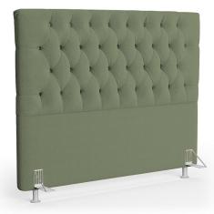 Imagem de Cabeceira Casal Queen Cama Box 160cm Cristal C16 Bouclê Verde Oliva