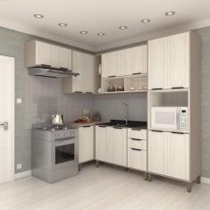 Imagem de Cozinha Modulada Completa 6 Peças Com Balcões E Aéreos Sem Pia Stylo L