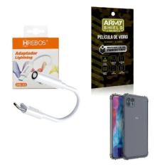 Imagem de Capinha Motorola G505g + Adaptador P2 Para Tipo C + Película 3D - Army