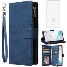 Imagem de Asuwish Compatível com Samsung Galaxy Note 10 Glaxay Note10 5G capa carteira protetora de tela de vidro temperado e capa flip porta-cartões capas de celular para Gaxaly Notes 10s Ten Not S10 mulheres